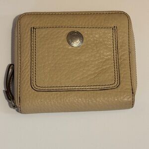 Coach Tan Leather Wallet with Front Pocket
